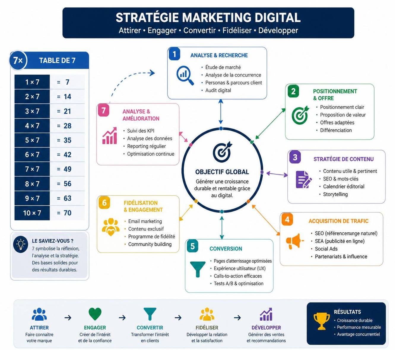 découvrez pourquoi maîtriser la table de 7 est crucial pour réussir en marketing digital, en facilitant l'analyse des données, l'optimisation des campagnes et la prise de décisions stratégiques efficaces.