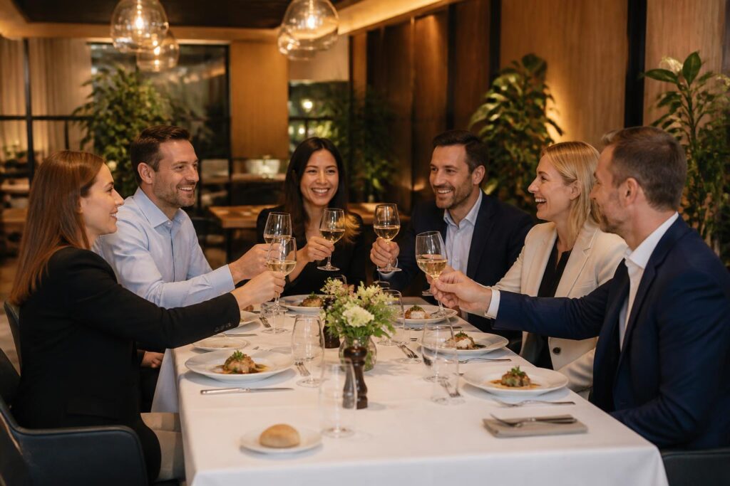 découvrez nos astuces pour réserver une table de 6 et organiser un dîner réussi en entreprise, alliant convivialité et efficacité.