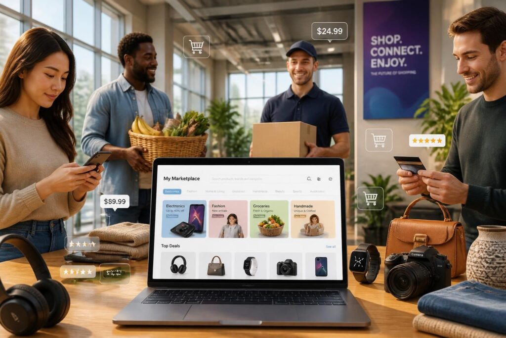 découvrez la définition d'une marketplace et explorez des exemples pratiques pour mieux comprendre le fonctionnement d'un store en ligne.